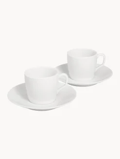 Set tazza da caffè in porcellana fatta a mano con piattino Cosmopolitan 2 pz
