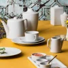 Set tazze da caffè Cosmopolitan in porcellana fatte a mano con piattini 2 pz