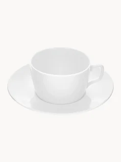 Set tazze da caffè Cosmopolitan in porcellana fatte a mano con piattini 2 pz