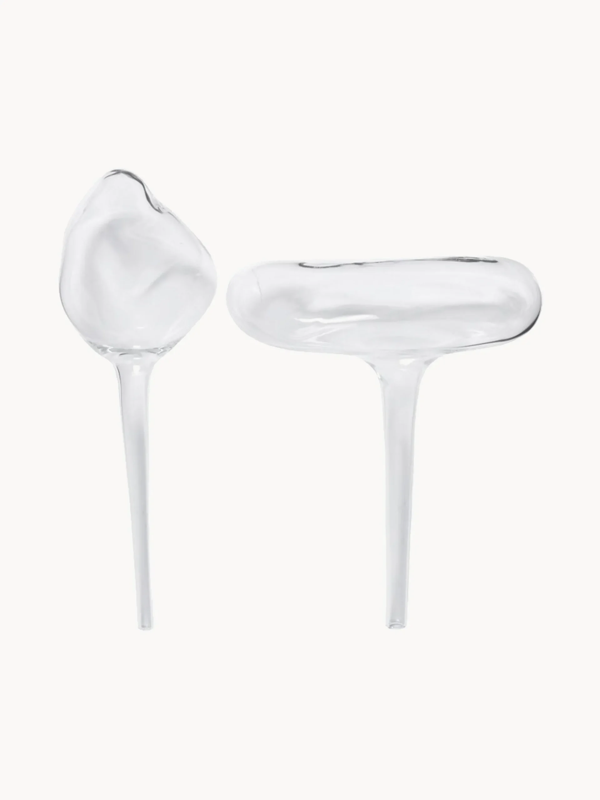 Sfere d'acqua in vetro soffiato Mercury, set da 2