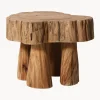 Sgabello fatto a mano in teak Log