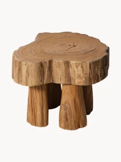 Sgabello fatto a mano in teak Log