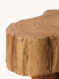 Sgabello fatto a mano in teak Log