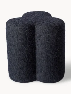 Sgabello imbottito in bouclé Clover