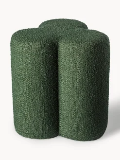 Sgabello imbottito in bouclé Clover