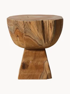 Sgabello in legno di teak fatto a mano Arched