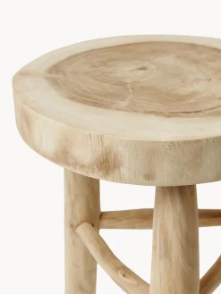 Sgabello rotondo in legno di mungur Beachside