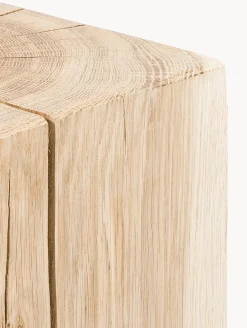 Sgabello in legno di quercia Block