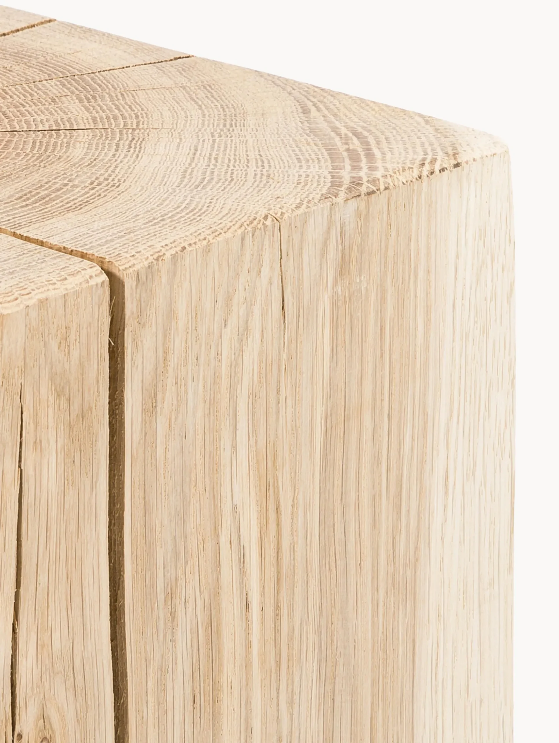 Sgabello in legno di quercia Block