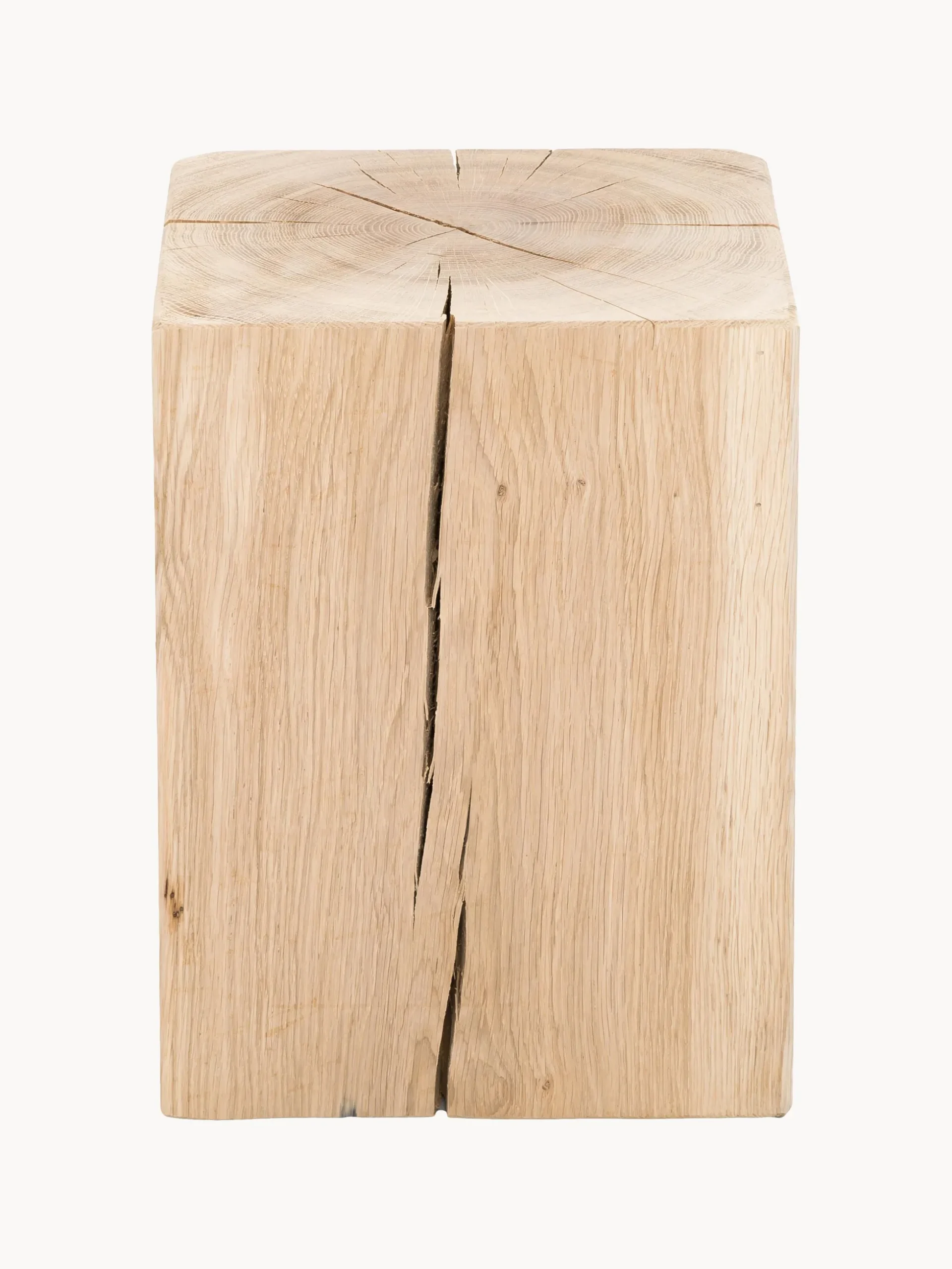 Sgabello in legno di quercia Block