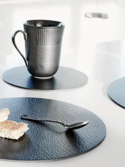 Sottobicchiere rotondo in pelle Hot