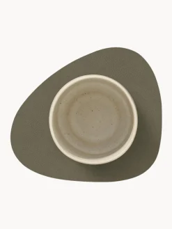 Sottobicchieri asimmetrici in pelle Curve 4 pz