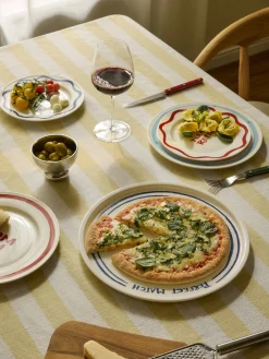 Sottopiatto in porcellana con motivo decorativo Tutti