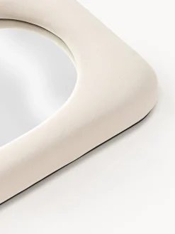 Specchio da parete con cornice in velluto Zola