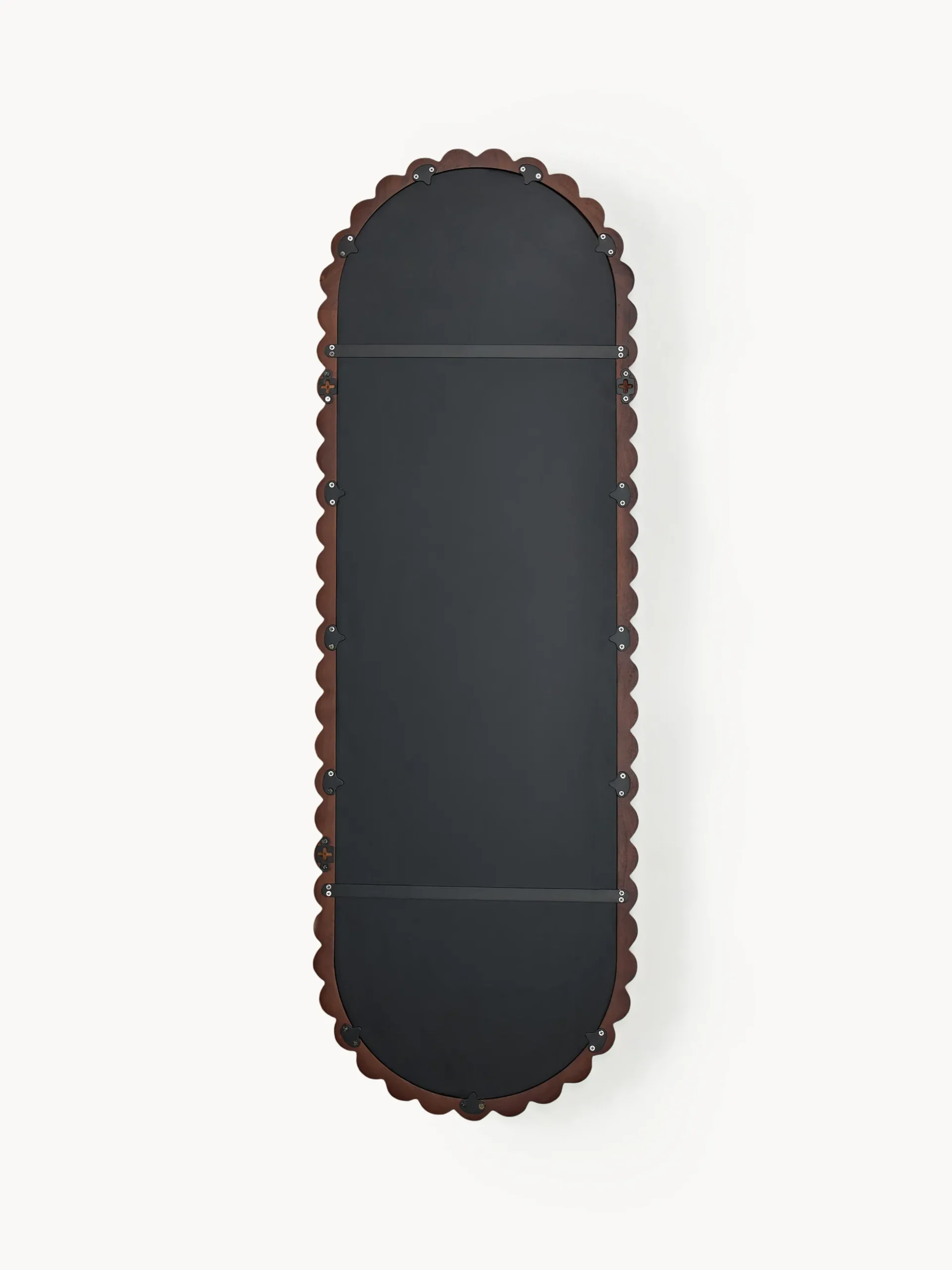 Specchio da parete con cornice in legno di acacia Ayu