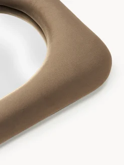 Specchio da parete con cornice in velluto Zola