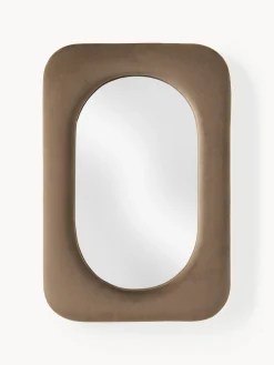Specchio da parete con cornice in velluto Zola