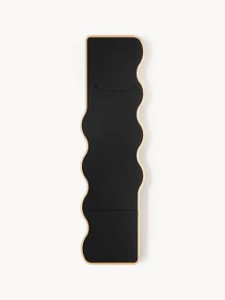 Specchio ondulato a figura intera in legno Stream