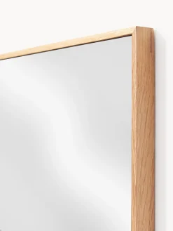 Specchio rettangolare da parete con cornice in legno di quercia Avery