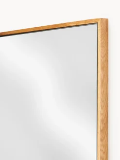 Specchio rettangolare da parete con cornice in legno di quercia Avery