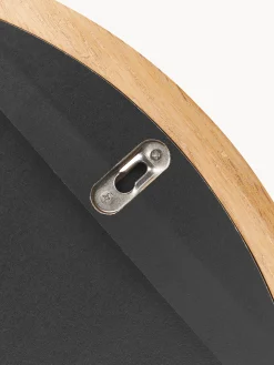 Specchio rotondo da parete con cornice in legno di quercia Avery