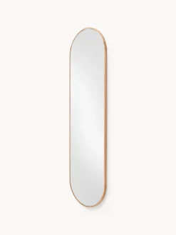 Specchio a figura intera ovale con cornice in legno di quercia Avery