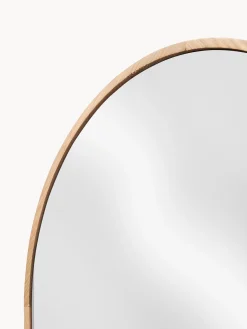 Specchio a figura intera ovale con cornice in legno di quercia Avery