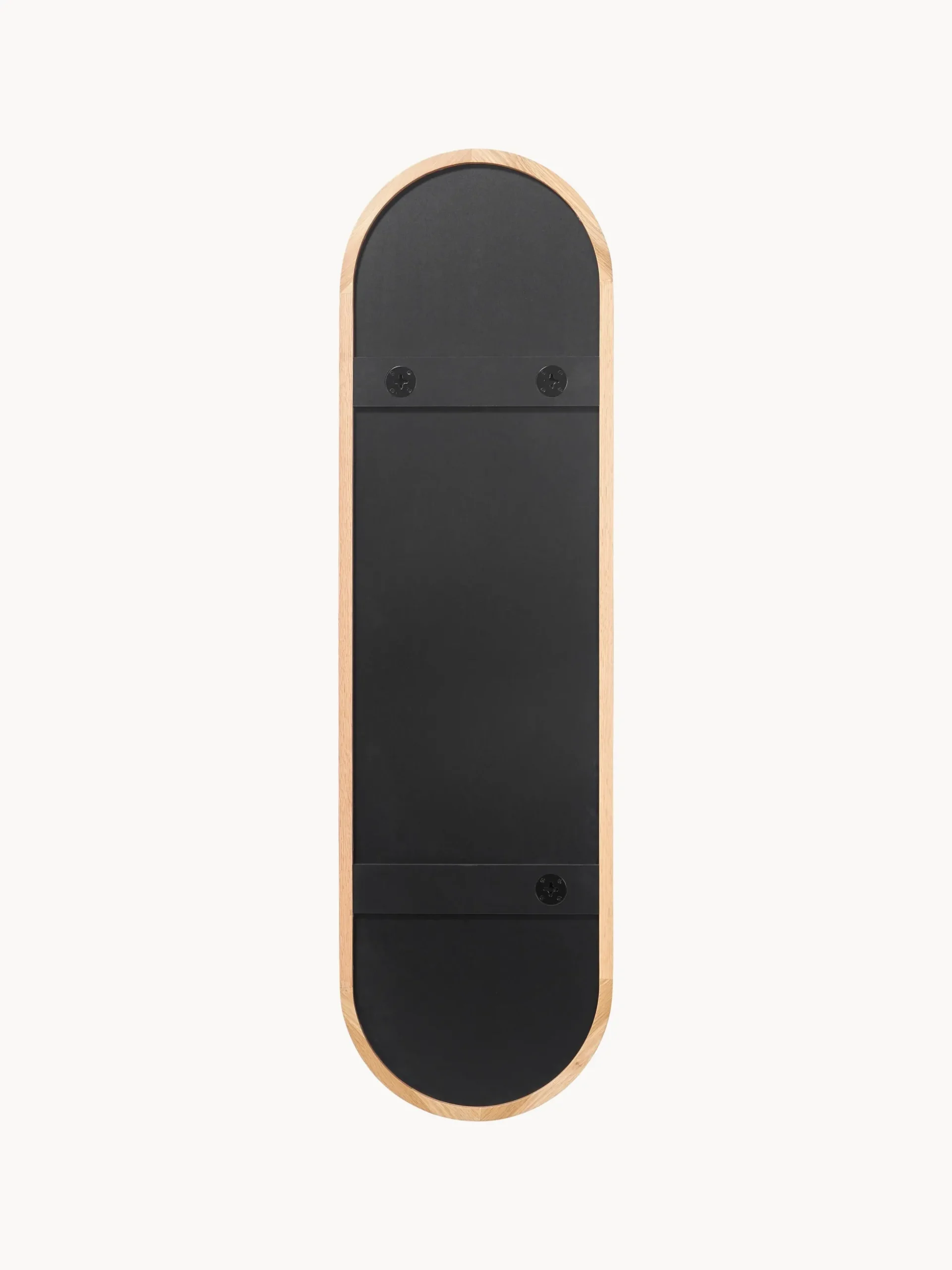 Specchio a figura intera ovale con cornice in legno di quercia Avery