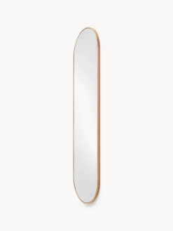 Specchio a figura intera ovale con cornice in legno di quercia Avery