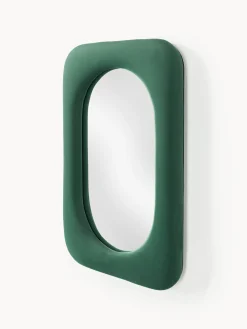 Specchio da parete con cornice in velluto Zola