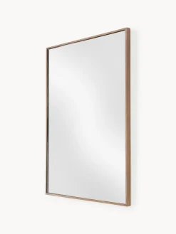 Specchio da parete con cornice in legno di quercia Avery