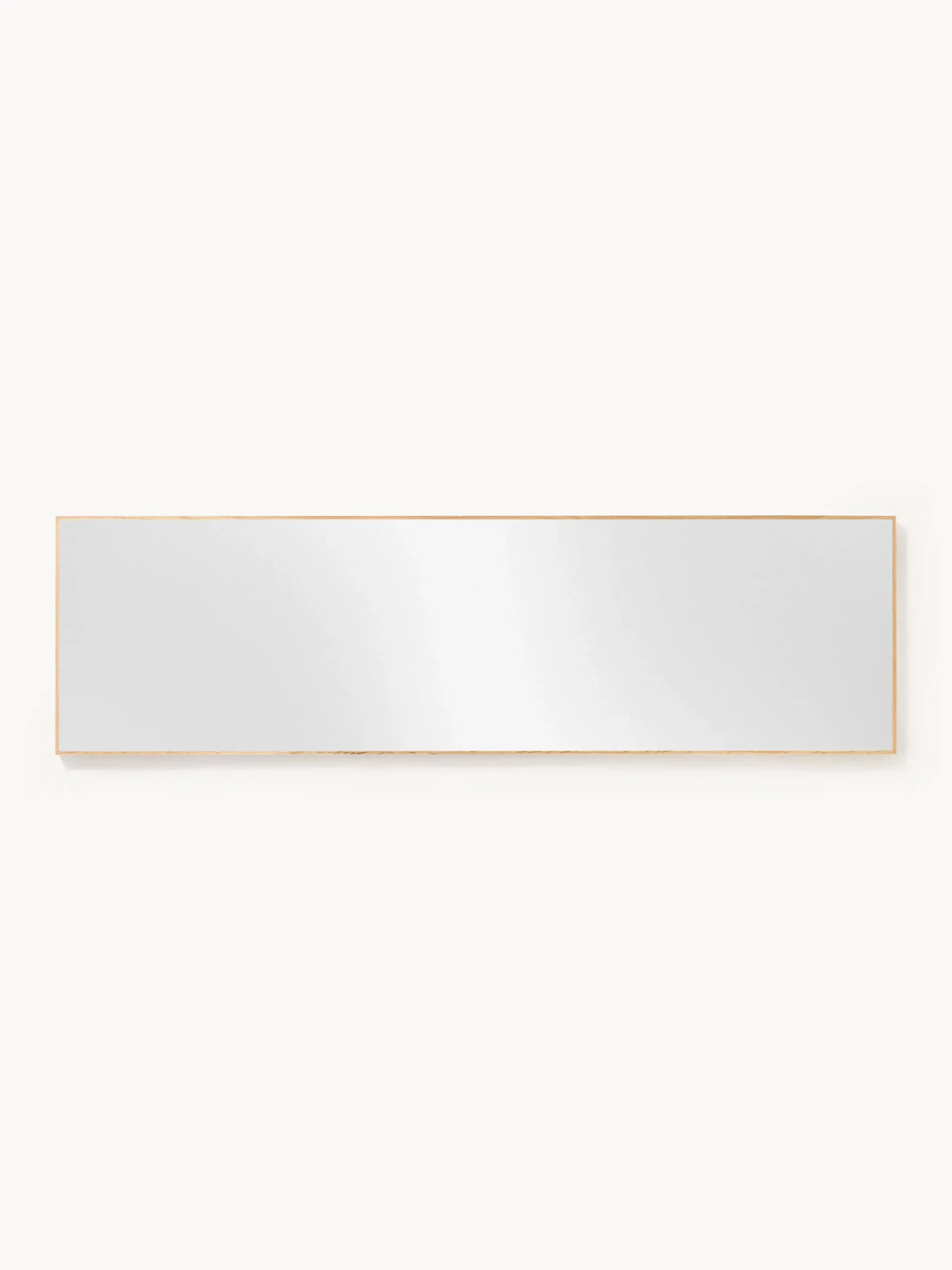 Specchio da parete con cornice in legno di quercia Avery