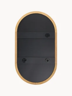 Specchio da parete ovale con cornice in legno di quercia Avery