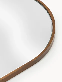 Specchio ovale da parete con cornice in legno di quercia Avery