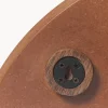 Specchio rotondo da parete con ripiano in legno Sandro
