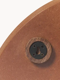 Specchio rotondo da parete con ripiano in legno Sandro