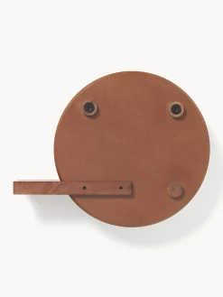 Specchio rotondo da parete con ripiano in legno Sandro