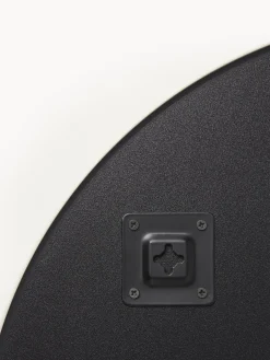 Specchio rotondo da parete con mensola in legno Kenny