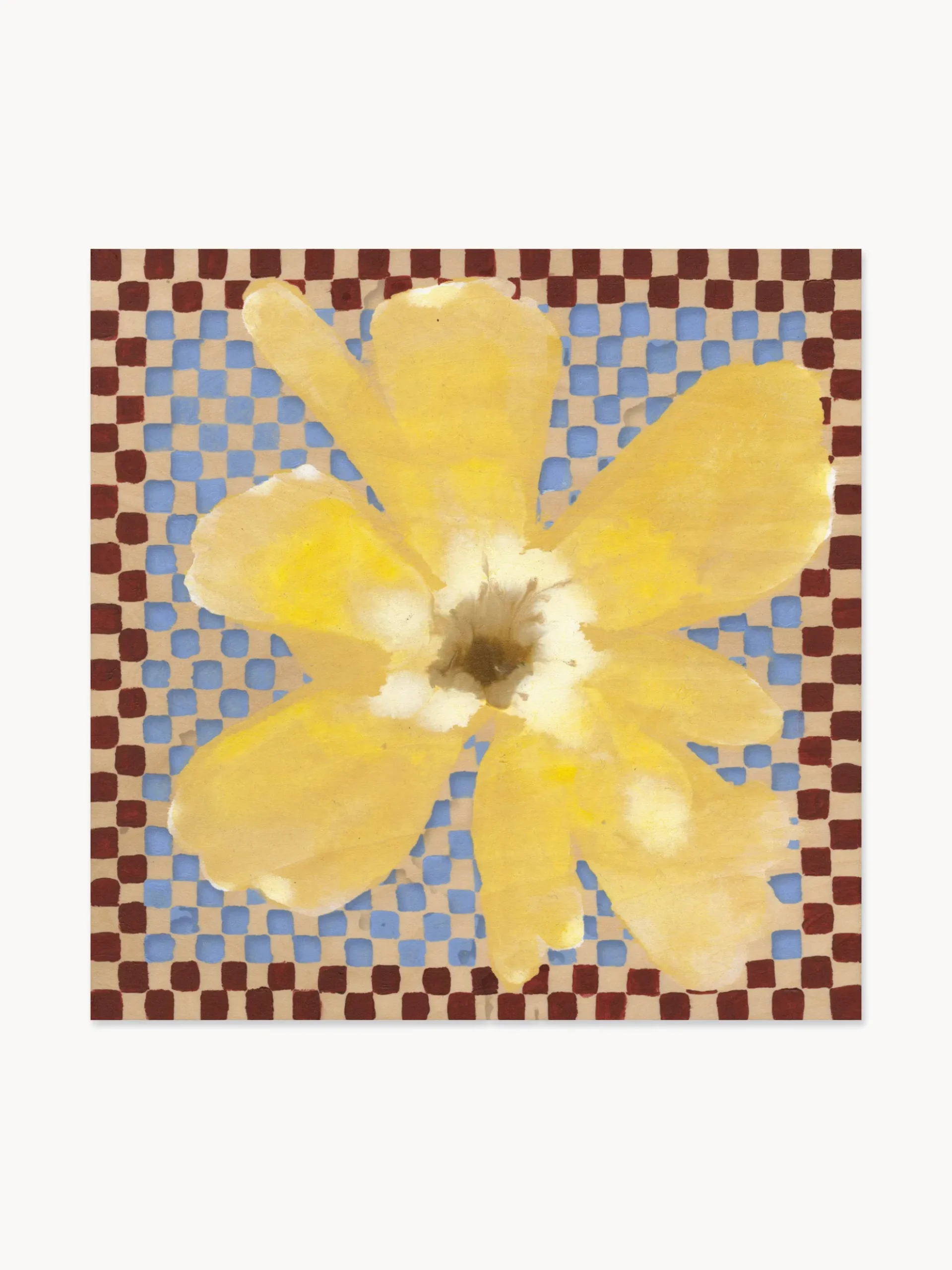 Stampa digitale Flower with Checks 03