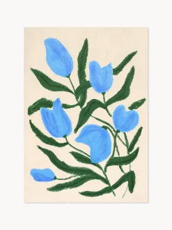 Stampa digitale incorniciata Blue Tulips