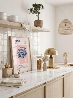 Stampa digitale incorniciata fatta a mano Sushi