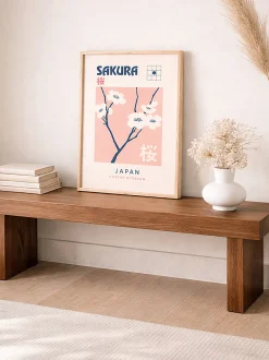 Stampa digitale incorniciata fatta a mano Sakura