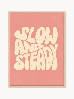 Stampa digitale incorniciata fatta a mano Slow & Steady