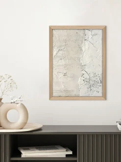 Stampa su tela incorniciata dipinta a manoWhite Surface