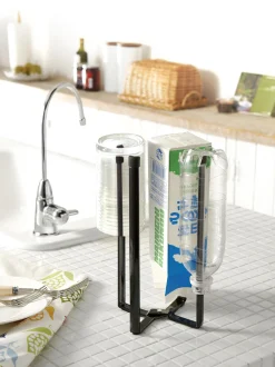 Supporto da cucina multifunzionale in metallo Tower, pieghevole