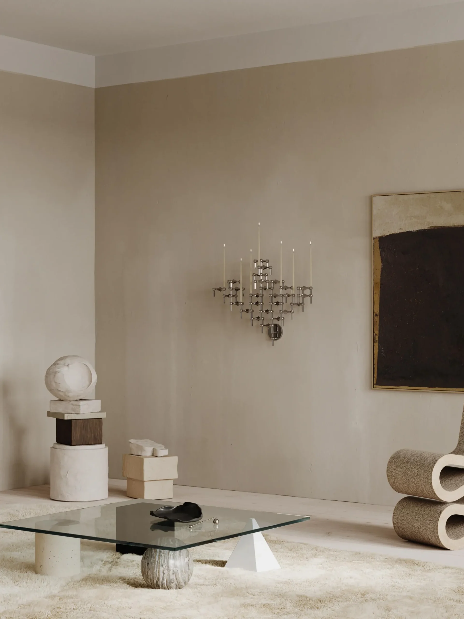 Supporto da parete per candelabro Stoff Nagel