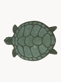 Tappetino da bagno in cotone organico a forma di tartaruga Lazy