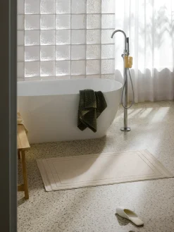 Tappetino da bagno antiscivolo in cotone organico Premium