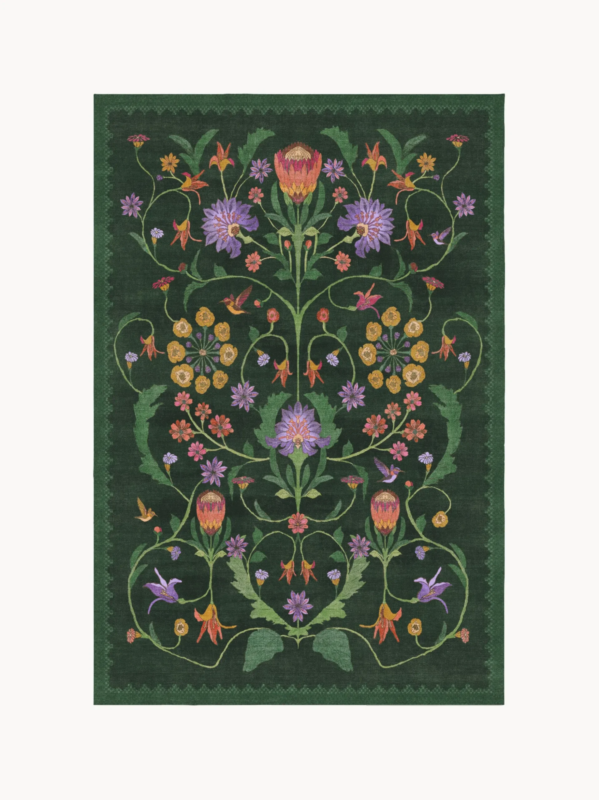 Tappeto a pelo corto lavabile Protea by Iris Apfel