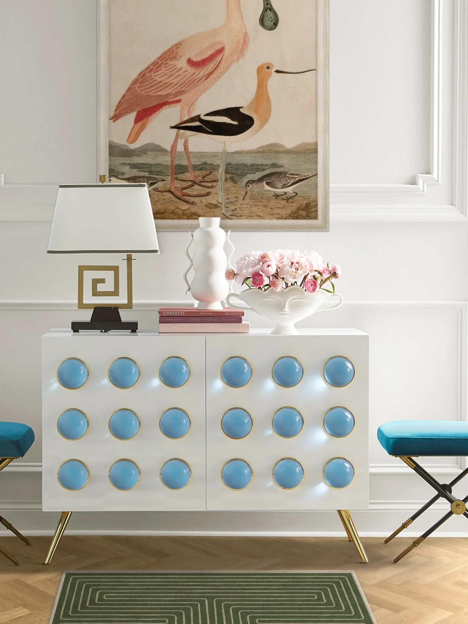 Tappeto a pelo corto lavabile Labyrinth by Jonathan Adler